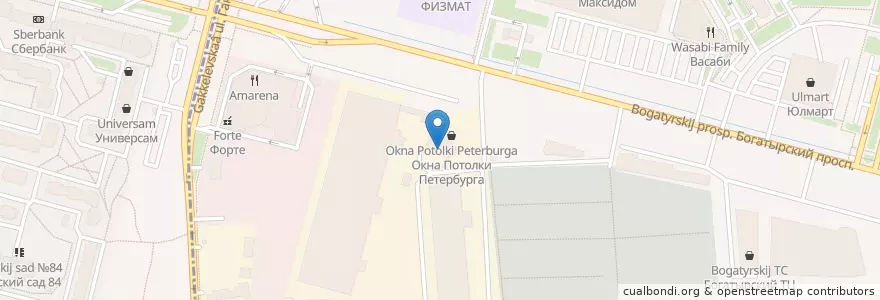 Mapa de ubicacion de Кафе-столовая en Russie, District Fédéral Du Nord-Ouest, Oblast De Léningrad, Saint-Pétersbourg, Приморский Район, Округ Озеро Долгое.