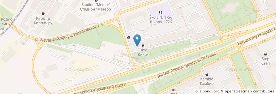 Mapa de ubicacion de Акцепт en Russia, Distretto Federale Centrale, Москва, Западный Административный Округ, Район Дорогомилово.