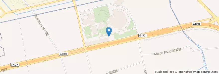 Mapa de ubicacion de 铁力路地铁站停车场 en 中国, 上海市, 宝山区, 杨行镇.
