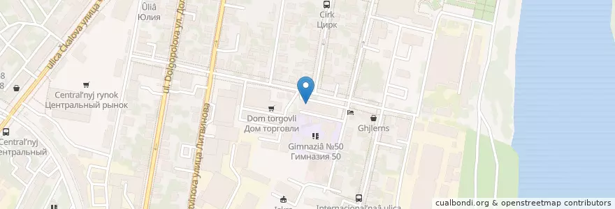 Mapa de ubicacion de Поликлиника больницы №4 en ロシア, 沿ヴォルガ連邦管区, ニジニ・ノヴゴロド州, ニジニ・ノヴゴロド管区.