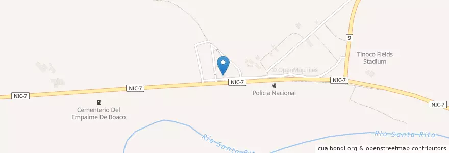 Mapa de ubicacion de Centro De Salud en Никарагуа, Boaco, Teustepe (Municipio).