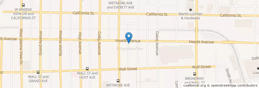 Mapa de ubicacion de Tony V's Garage en ایالات متحده آمریکا, واشنگتن, Snohomish County, Everett.