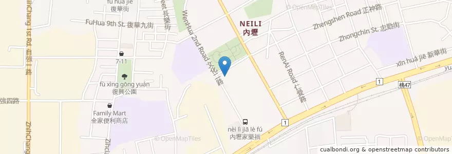 Mapa de ubicacion de 鮮五丼 en Taiwan, 桃園市, 中壢區.