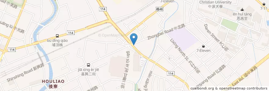 Mapa de ubicacion de 85度C en 타이완, 타오위안 시, 중리 구.