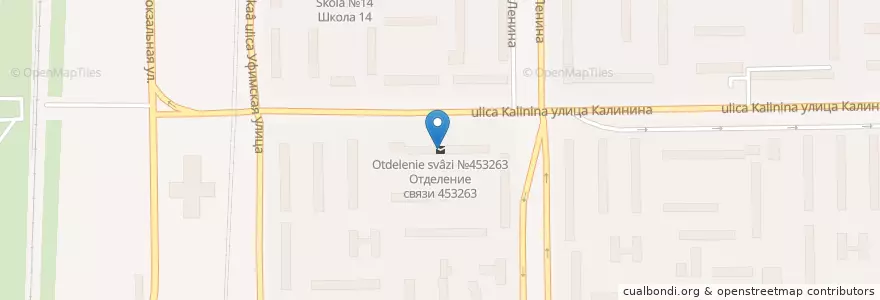 Mapa de ubicacion de Отделение связи №453263 en Russie, District Fédéral De La Volga, Bachkirie, Городской Округ Салават.