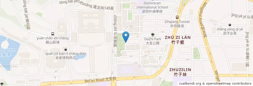 Mapa de ubicacion de 兄弟麵館 en Taïwan, Nouveau Taipei, Taipei, District De Zhongshan.