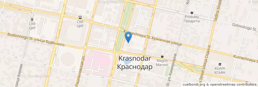 Mapa de ubicacion de Уралсиб en Rusia, Южный Федеральный Округ, Krai De Krasnodar, Городской Округ Краснодар.