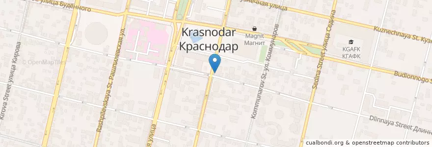 Mapa de ubicacion de Чешир en ロシア, 南部連邦管区, クラスノダール地方, Городской Округ Краснодар.