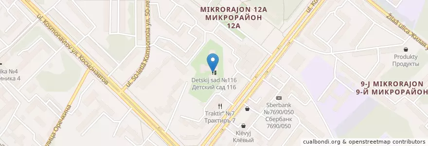Mapa de ubicacion de Детский сад №116 en Russia, Distretto Federale Siberiano, Oblast' Di Irkutsk, Ангарский Городской Округ.