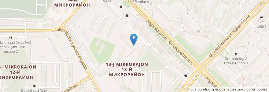 Mapa de ubicacion de ГК Саяны-13 en Russia, Distretto Federale Siberiano, Oblast' Di Irkutsk, Ангарский Городской Округ.
