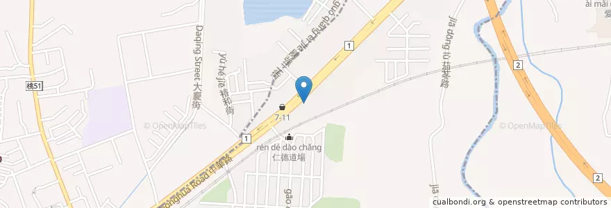 Mapa de ubicacion de 麥當勞 en 台湾, 桃園市, 八徳区.