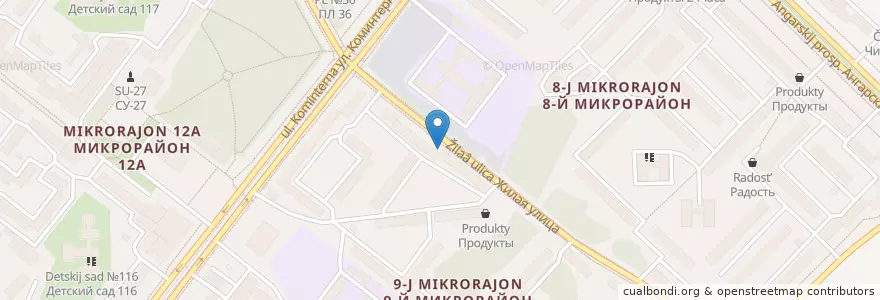 Mapa de ubicacion de Почтовое отделение №33 en Russland, Föderationskreis Sibirien, Oblast Irkutsk, Ангарский Городской Округ.
