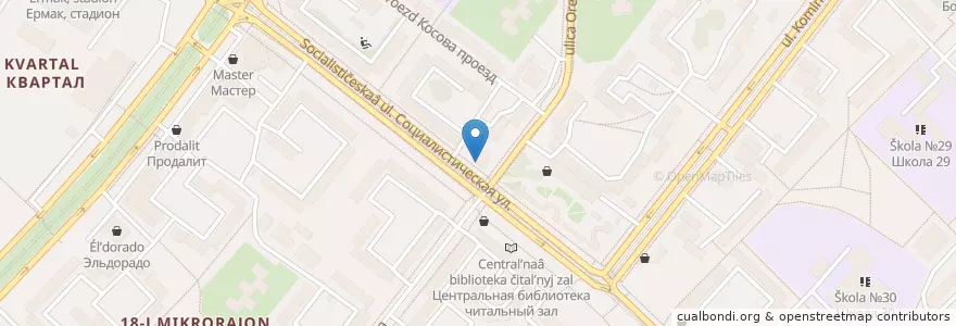 Mapa de ubicacion de Панда / Шоколадный рай en ロシア, シベリア連邦管区, イルクーツク州, アンガルスク管区.