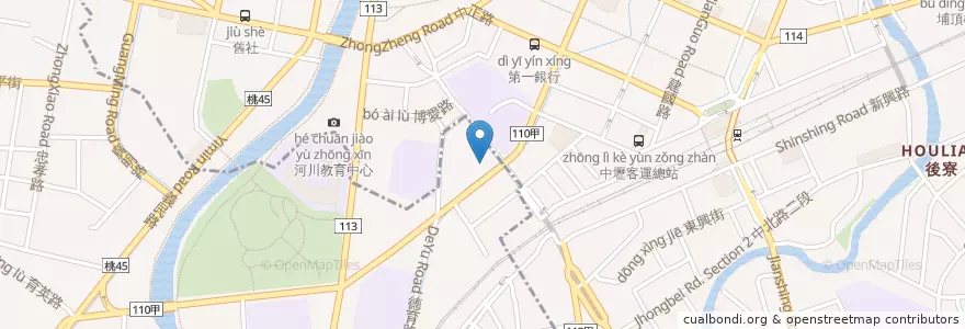 Mapa de ubicacion de 夏慕尼 en 台湾, 桃園市, 中壢区.