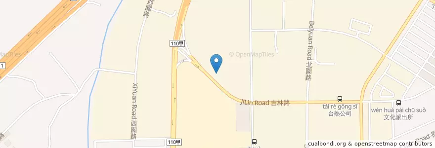 Mapa de ubicacion de 山隆加油站中壢站 en Taïwan, Taoyuan, District De Zhongli.