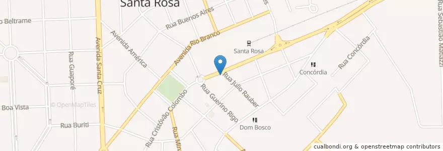 Mapa de ubicacion de Rockets en Brasil, Região Sul, Rio Grande Do Sul, Região Geográfica Intermediária De Ijui, Região Geográfica Imediata De Santa Rosa, Santa Rosa.