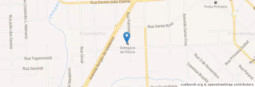 Mapa de ubicacion de Delegacia de Policia en Brésil, Région Sud, Rio Grande Do Sul, Região Geográfica Intermediária De Ijui, Região Geográfica Imediata De Santa Rosa, Santa Rosa.