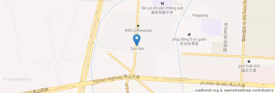 Mapa de ubicacion de Bei Mo Ting en چین, گوانگ‌دونگ, 广州市, 番禺区.