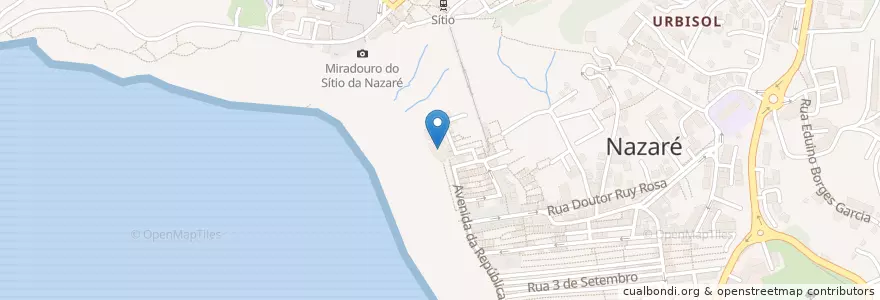 Mapa de ubicacion de São Miguel en Portugal, Centro, Leiria, Oeste, Nazaré, Nazaré.