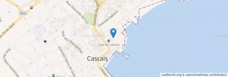 Mapa de ubicacion de Porto de Cascais en Portugal, Área Metropolitana De Lisboa, Lissabon, Grande Lisboa, Cascais, Cascais E Estoril.