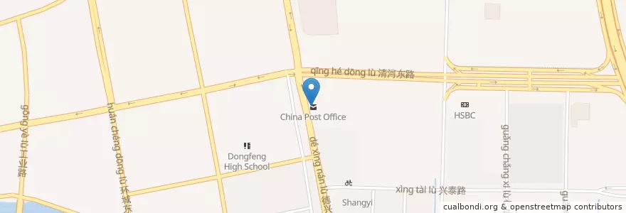 Mapa de ubicacion de China Post Office en China, Guangdong, Guangzhou, 番禺区.