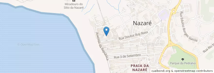Mapa de ubicacion de O Farol en 葡萄牙, Centro, Leiria, Oeste, Nazaré, Nazaré.