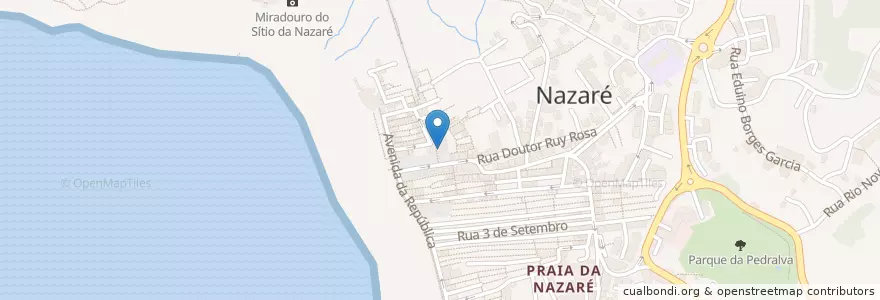 Mapa de ubicacion de A Lota en پرتغال, Centro, Leiria, Oeste, Nazaré, Nazaré.
