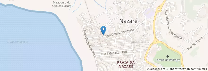 Mapa de ubicacion de Mr. Pizza en Portugal, Centro, Leiria, Oeste, Nazaré, Nazaré.