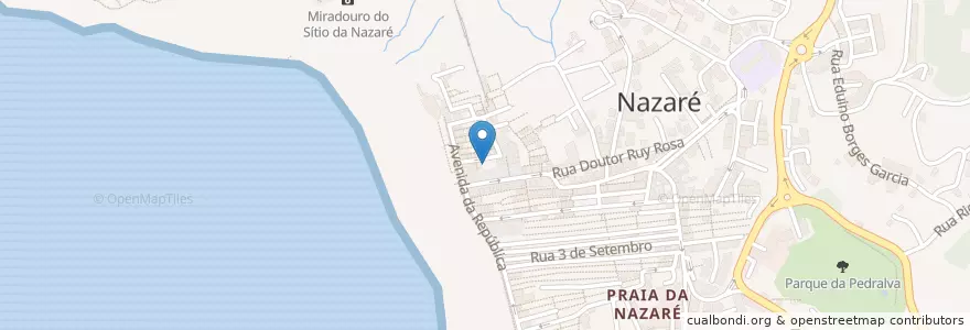Mapa de ubicacion de O Casalinho en Portugal, Centro, Leiria, Oeste, Nazaré, Nazaré.