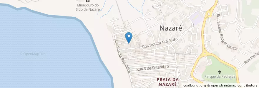Mapa de ubicacion de Conchanata en ポルトガル, Centro, Leiria, Oeste, Nazaré, Nazaré.