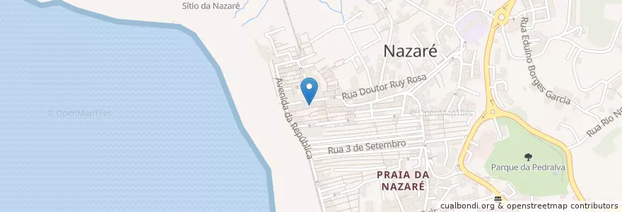 Mapa de ubicacion de Ponto Net en ポルトガル, Centro, Leiria, Oeste, Nazaré, Nazaré.