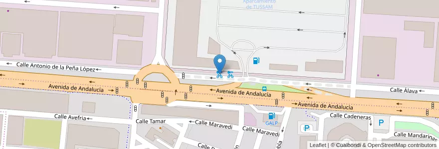 Mapa de ubicacion de 213 Avenida de Andalucía - Aprox. Cochera de TUSSAM en إسبانيا, أندلوسيا, إشبيلية, إشبيلية.