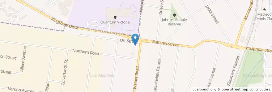 Mapa de ubicacion de Rasa Chinta Restaurant en Australie, Victoria, City Of Banyule.