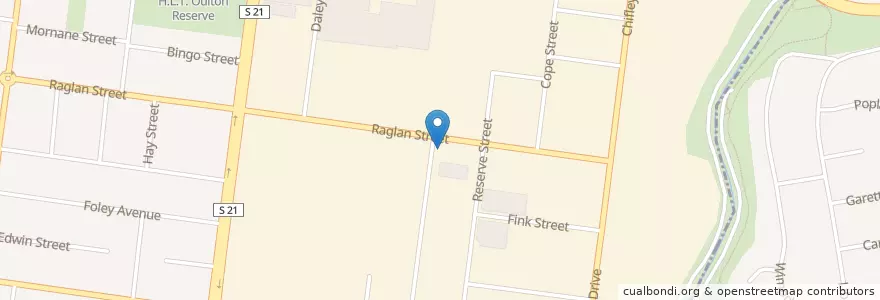 Mapa de ubicacion de Raglan Cafe en Austrália, Victoria, City Of Darebin.