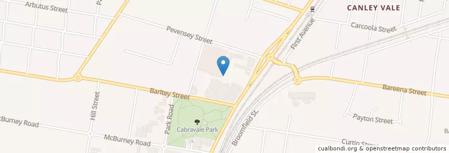 Mapa de ubicacion de Cabravale Diggers en Australia, New South Wales, Sydney, Fairfield City Council.