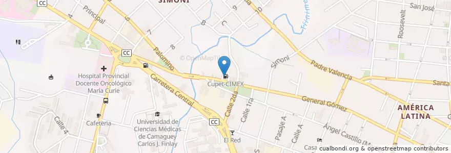 Mapa de ubicacion de Cupet-CIMEX en کوبا, Camagüey, Camagüey, Ciudad De Camagüey.