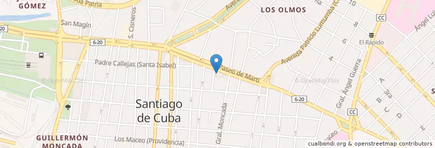 Mapa de ubicacion de San Rafael en 쿠바, Santiago De Cuba, Santiago De Cuba, Ciudad De Santiago De Cuba.