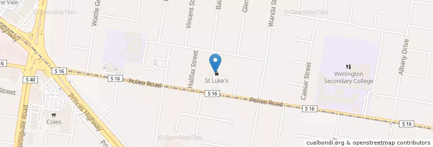 Mapa de ubicacion de St Luke's en Australia, Victoria, City Of Greater Dandenong.