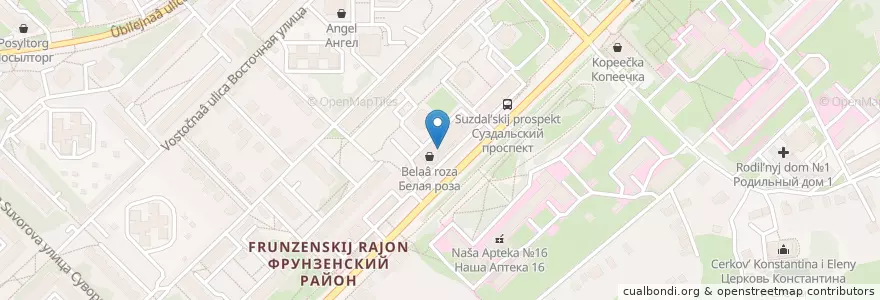 Mapa de ubicacion de Мастер Бургер en Russie, District Fédéral Central, Oblast De Vladimir, Городской Округ Владимир.