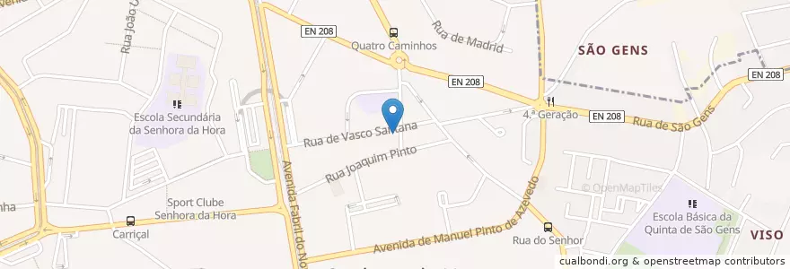 Mapa de ubicacion de EC Senhora da Hora en ポルトガル, ノルテ, Porto, Área Metropolitana Do Porto, Matosinhos, São Mamede De Infesta E Senhora Da Hora.