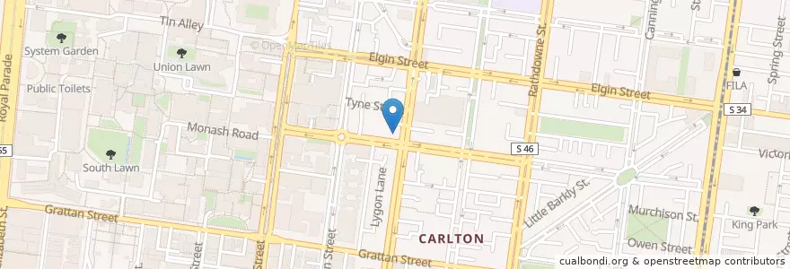Mapa de ubicacion de King & Godfree en Australië, Victoria, City Of Melbourne.
