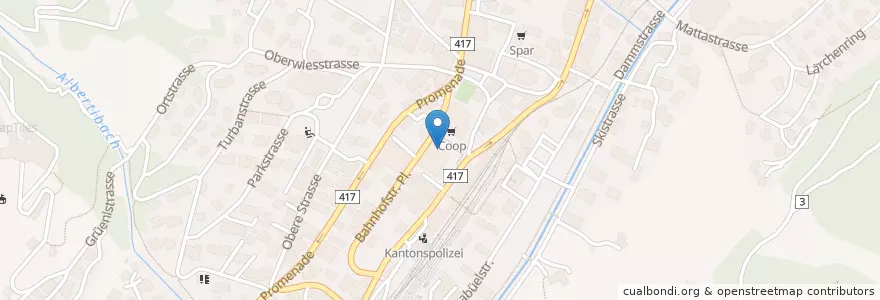 Mapa de ubicacion de Kebab Bar en Svizzera, Grigioni, Prättigau/Davos, Davos.
