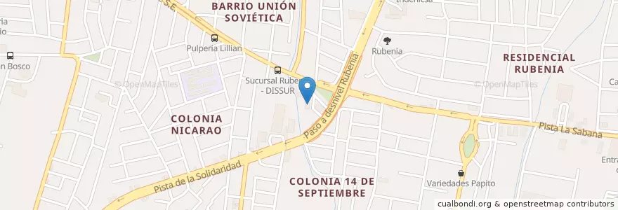 Mapa de ubicacion de Bancentro en 尼加拉瓜, Departamento De Managua, Managua (Municipio).