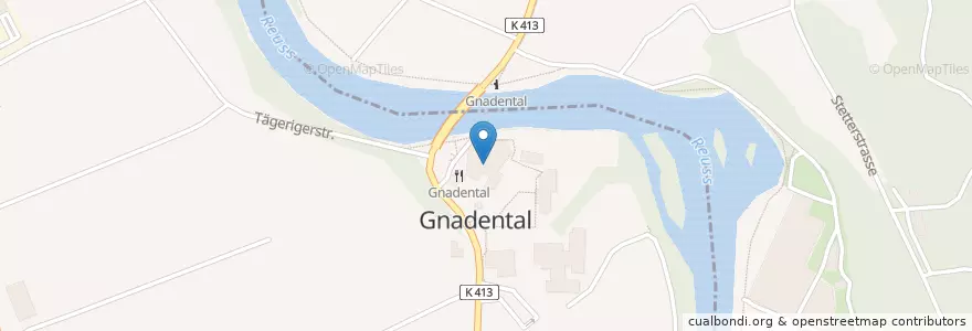 Mapa de ubicacion de Kloster Gnadenthal en Schweiz/Suisse/Svizzera/Svizra, Aargau, Bezirk Baden, Stetten, Niederwil.