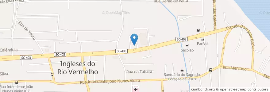 Mapa de ubicacion de Farmácia Preço Popular en 巴西, 南部, 圣卡塔琳娜, Microrregião De Florianópolis, Região Geográfica Intermediária De Florianópolis, 弗洛里亚诺波利斯.
