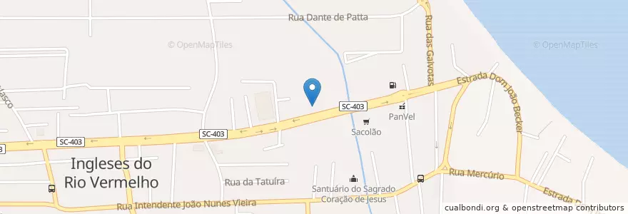 Mapa de ubicacion de Clínica Médica Laitano en 巴西, 南部, 圣卡塔琳娜, Microrregião De Florianópolis, Região Geográfica Intermediária De Florianópolis, 弗洛里亚诺波利斯.