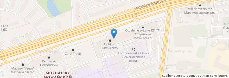 Mapa de ubicacion de МКБ en Rusia, Центральный Федеральный Округ, Москва, Западный Административный Округ, Можайский Район.