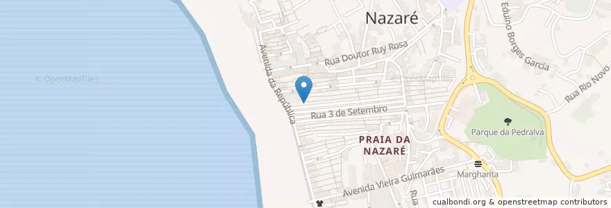 Mapa de ubicacion de Nafta Bar  en Portugal, Mitte, Leiria, West, Nazaré, Nazaré.
