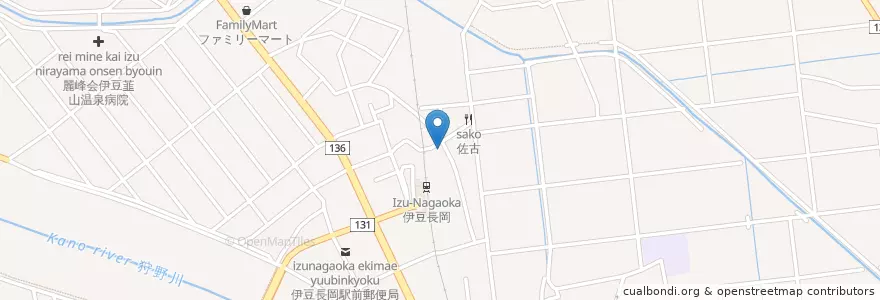 Mapa de ubicacion de ヤキヤキチェーンせっちゃん en Japão, 静岡県, 伊豆の国市.