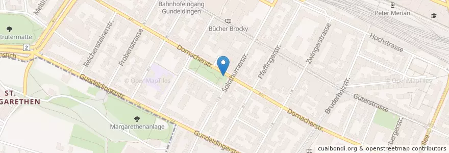 Mapa de ubicacion de Mädchenbrunnen von Alexander Zschokke en Switzerland, Basel-City, Basel.